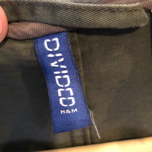 H&M DIVIDED Olive Green Utility hoodie Jacket - Picture 6 of 12